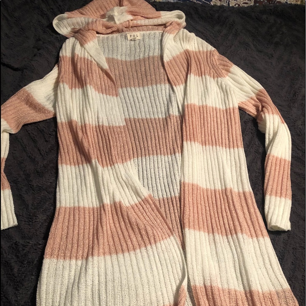 POL hooded cardigan